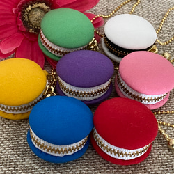 【Creema限定】直径３．５センチ 単色マカロンポーチ 2枚目の画像