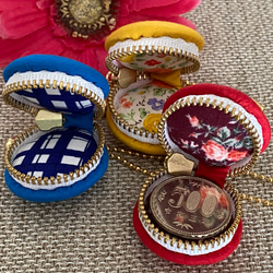 【Creema限定】直径３．５センチ 単色マカロンポーチ 3枚目の画像