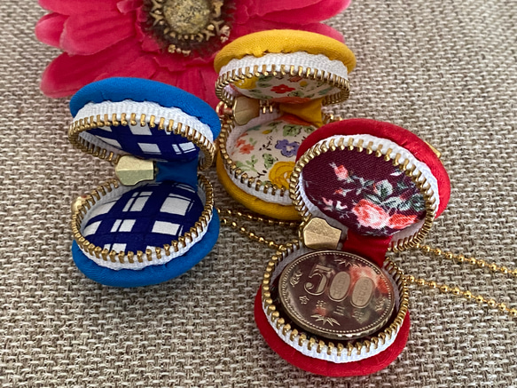 【Creema限定】直径３．５センチ 単色マカロンポーチ 3枚目の画像