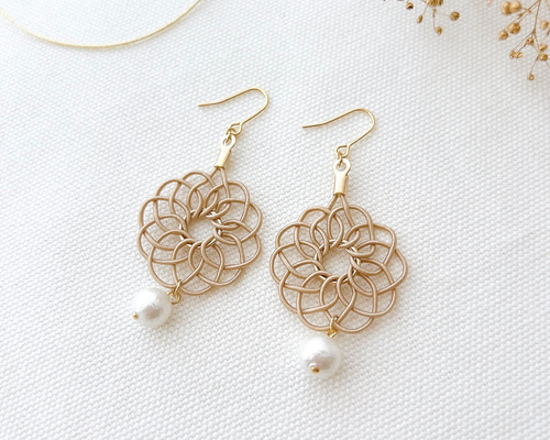 ☆❤️ 水引　パール　和装　洋装　ピアス　イヤリング　ハンドメイド bbcd15d2e6f948ba04b947ab515acb