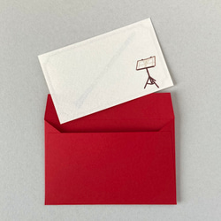 クラリネットのミニメッセージカード&封筒 セット 3枚目の画像