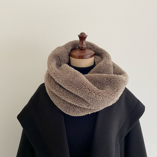 ○すっぽりかぶるだけ❣️ツイード調 スヌード○ s2-07