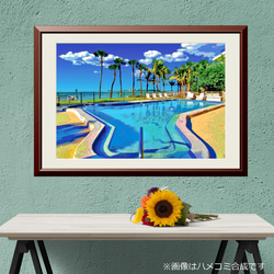 【アートポスター】フロリダ サラソタのプール（作品No.413） 1枚目の画像