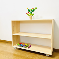 サイズオーダー可】木のぬくもり感じる収納ラック・便利な可動棚仕様