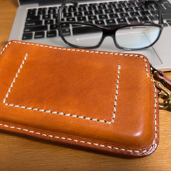 牛革手作り】本革クラッチバッグ フラットポーチ 多機能 アンティーク