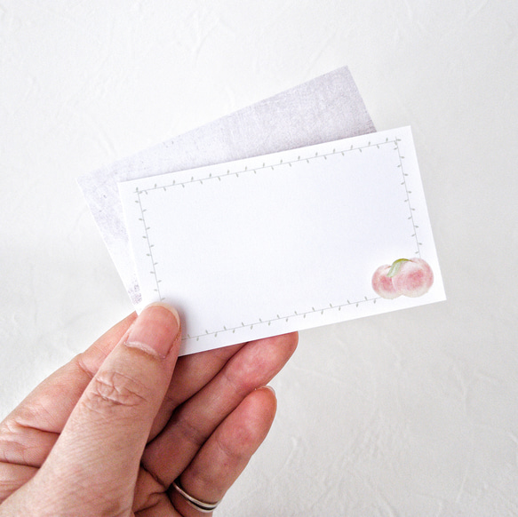 メッセージカード封筒セット（白桃） 3枚目の画像