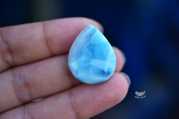 ブルー貼り絵☆ラリマー ルースs560 天然石 Funky garuda stone