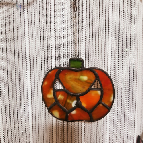 ステンドグラス ハロウィンモチーフのモビール(魔女、おばけ、カボチャ