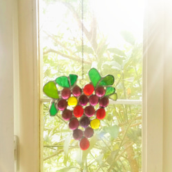 ステンドグラス レモンモチーフのパネル(スタンド付) その他アート