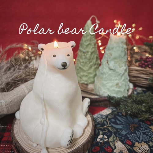 しろくまのキャンドル〉ろうそく インテリア ギフト プレゼント 北欧