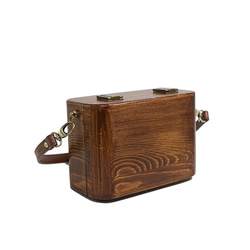 受注生産 木製ショルダーバッグ  メッセンジャーバッグ ビンテージ文学と芸術のメッセンジャーバッグ 手作りの木製バッグ 5枚目の画像