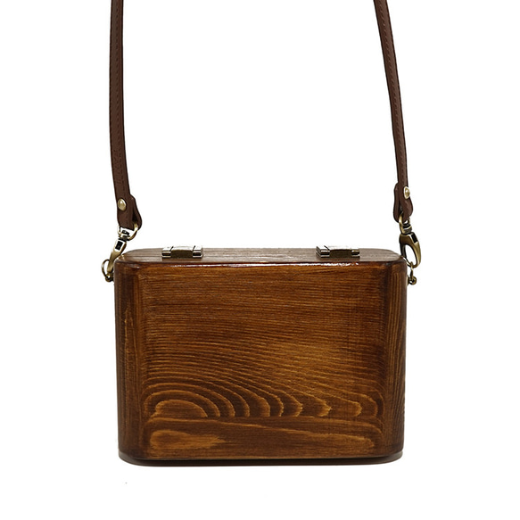 受注生産 木製ショルダーバッグ  メッセンジャーバッグ ビンテージ文学と芸術のメッセンジャーバッグ 手作りの木製バッグ 8枚目の画像