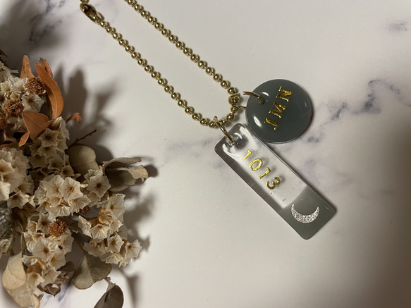 全8色展開・くすみカラーハートプレートチャーム【名入れ/文字