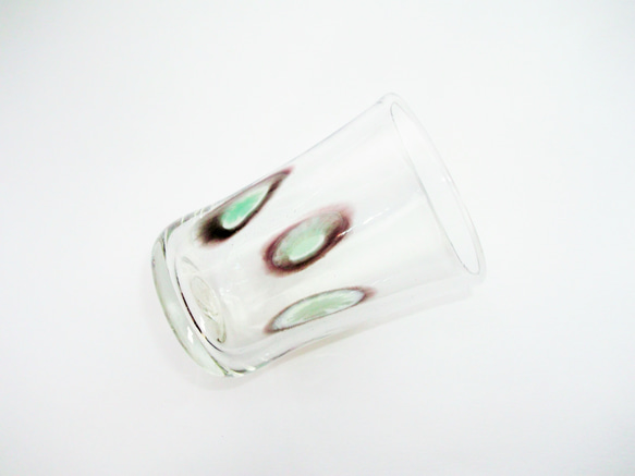 吹きガラス　ひと口ビアグラス 1枚目の画像