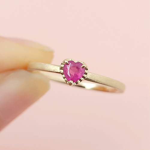 ルビーリング❣️18K❣️12.5号❣️ルビー指輪❣️着画有❣️ K18 ルビー スイングリング 18金 指輪 11.5号 7月誕生石 Y01276