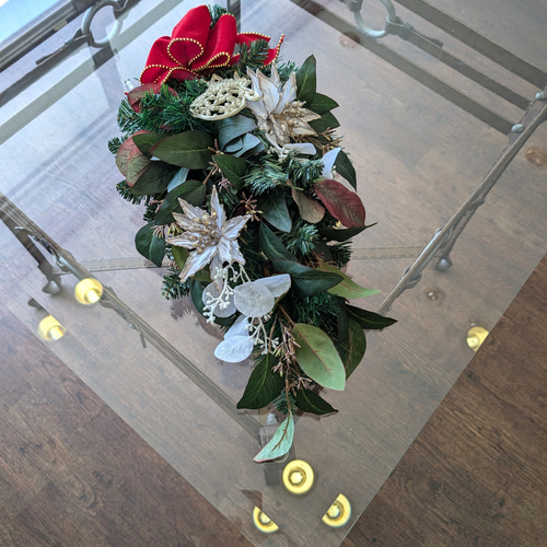 特大クリスマス生スワッグ/生花/特大スワッグ/ドライフラワー