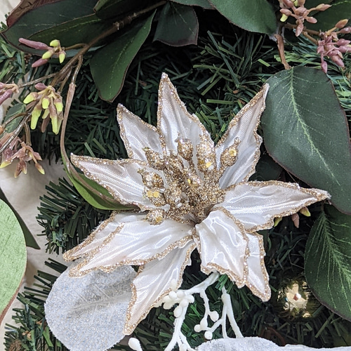 ずっときれい！毎年飾れる！超特大クリスマススワッグ 玄関 インテリア