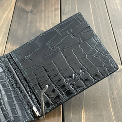 スタースティングレイ × クロコダイル マネークリップ ブラック 10枚目の画像