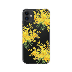 ミモザ 名入れ スマホケース iPhone16 15 14 13 pro SE ほぼ全機種対応 galaxy 送料無料 7枚目の画像