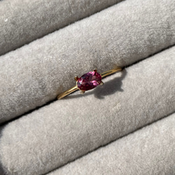 14kgf  Rose pink … Malaya Garnet ring 2枚目の画像