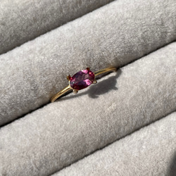 14kgf  Rose pink … Malaya Garnet ring 3枚目の画像