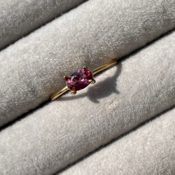 14kgf  Rose pink … Malaya Garnet ring 4枚目の画像