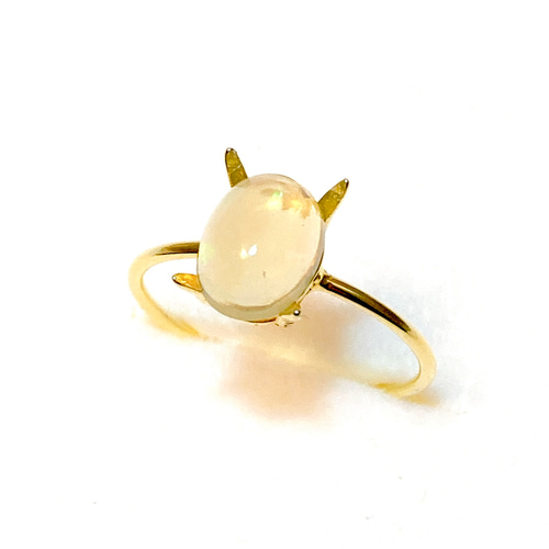 オパール Silver925 リング 8×6mm(0.82ct) 指輪・リング Aqua