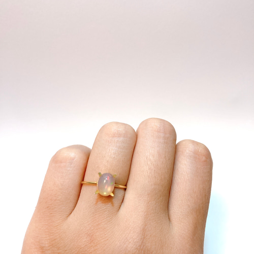 人気 Silver925 オパール リング Aqua 指輪・リング 8×6mm(0.82ct) アクセサリー