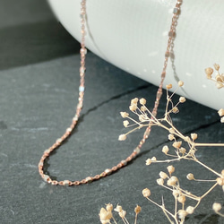 ツートンカラーローズゴールド&シルバーチェーンネックレス[Silver925] 8枚目の画像