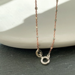 ツートンカラーローズゴールド&シルバーチェーンネックレス[Silver925] 20枚目の画像