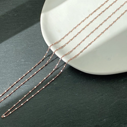 ツートンカラーローズゴールド&シルバーチェーンネックレス[Silver925] 19枚目の画像