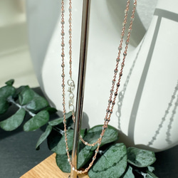 ツートンカラーローズゴールド&シルバーチェーンネックレス[Silver925] 15枚目の画像
