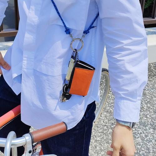 財布用ネックストラップ「Wallet Tag Blue」 サコッシュ calcu 通販