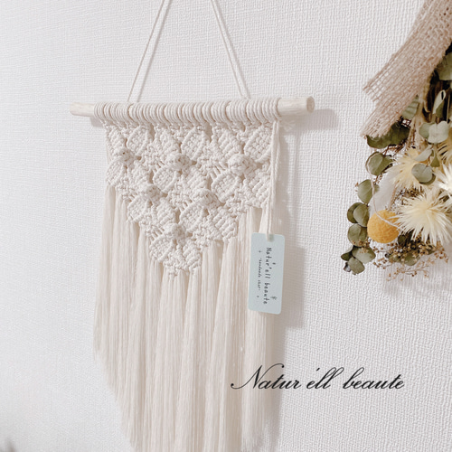 再販！】マクラメ タペストリー 花柄 タペストリー・壁掛け 〜Natur