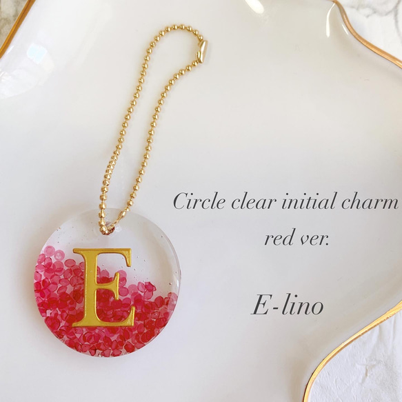 Clear circle initial charm 5枚目の画像