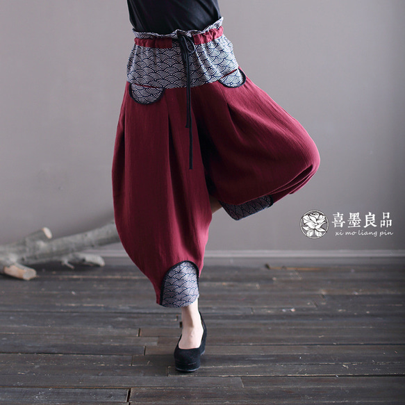 亞麻時尚設計寬鬆長褲 2014 第12張的照片