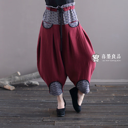 亞麻時尚設計寬鬆長褲 2014 第13張的照片