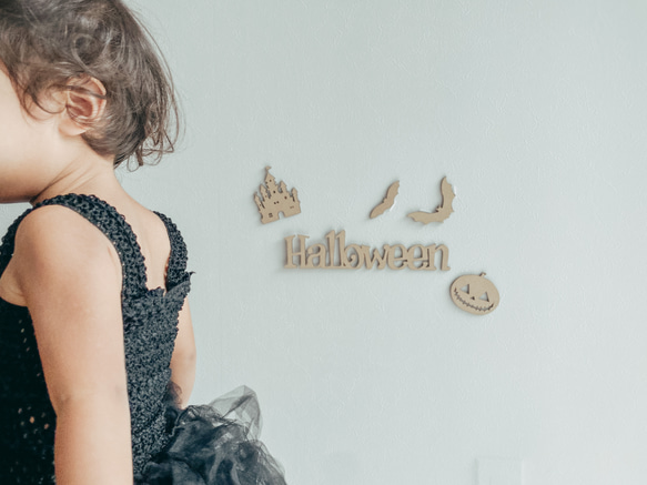 木製レターバナー 【 Halloween A 】ハロウィン ガーランド 飾り おしゃれ 6枚目の画像