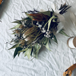 送料無料 深い森の針葉樹薫る落ち着いた雰囲気の蒼いクリスマスリース