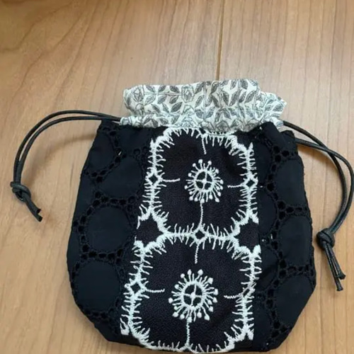 ミナペルホネン ハンドメイド コロンとプチたまご巾着袋！anemone