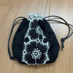 ミナペルホネン　ハンドメイド　コロンとプチたまご巾着袋！anemone 1枚目の画像