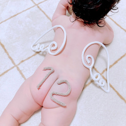 ウールレター　ハーフバースデー　１／２　男の子 2枚目の画像