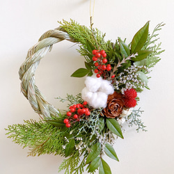51.自然なもので。しめ縄 正月飾り 注連縄 クリスマス リース ドライフラワー 51.自然なもので。しめ縄 正月飾り 注連縄 クリスマス リース ドライ