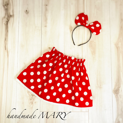 赤白ドットの大きなリボンのカチューシャ 単品 Bタイプ 雑貨・その他