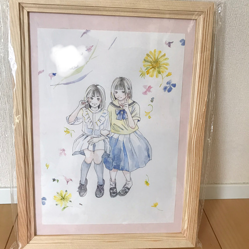 かわいい似顔絵⭐︎オーダー⭐︎水彩画 絵画 yahiroemi 通販