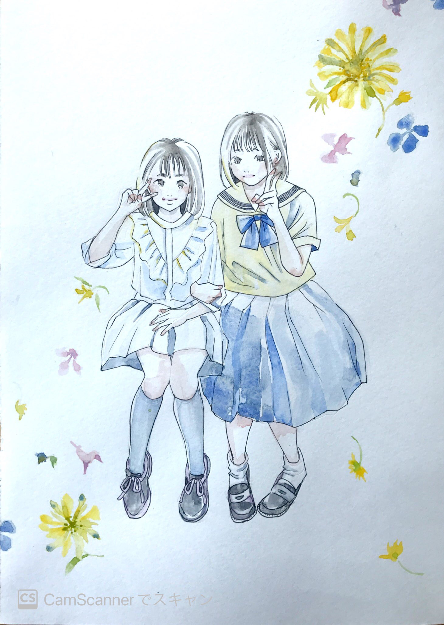 カワイイ似顔絵オーダー　額あり