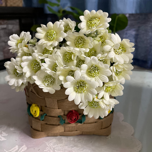 デイジーの造花アレンジメント no106,デイジー花束タイプ,アーティフィシャルフラワー,白,アレンジ用