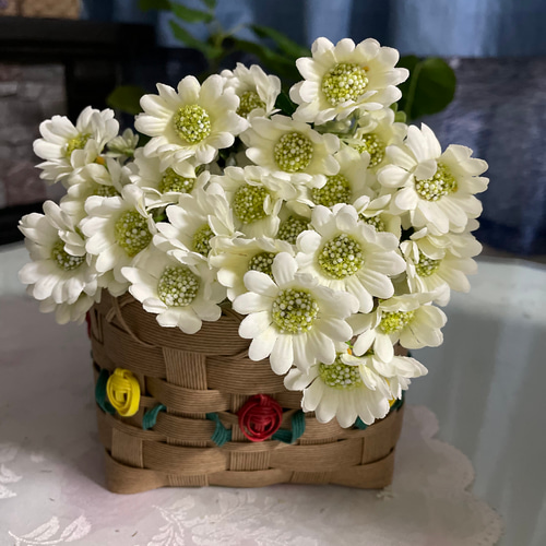 no106,デイジー花束タイプ,アーティフィシャルフラワー,白,アレンジ用