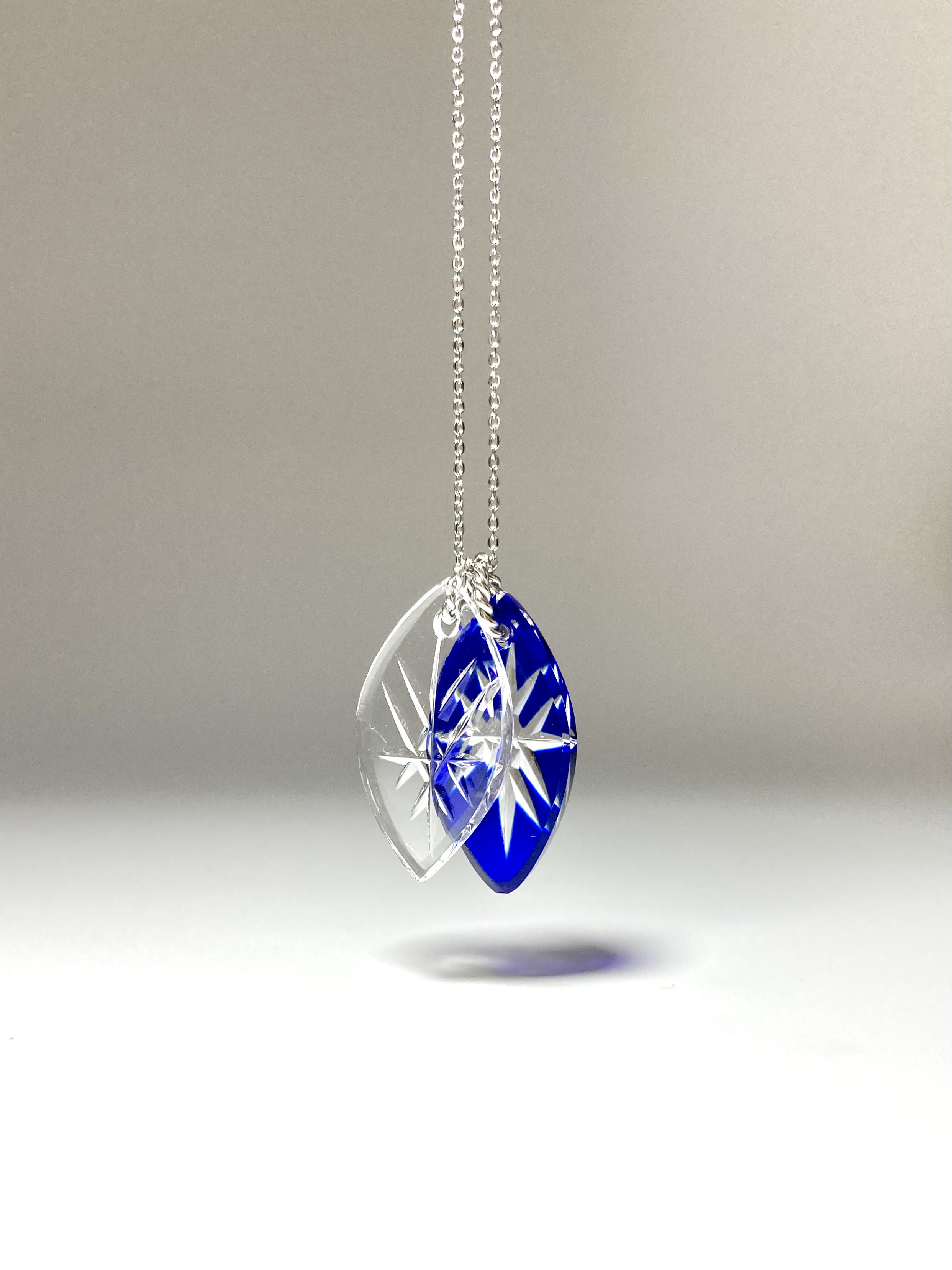 切子 クリスタル ネックレス