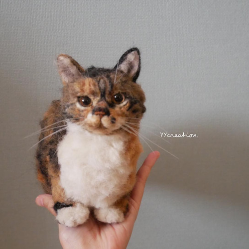ねこのきもちWEB版に掲載！】羊毛フェルトねこ・うちの子